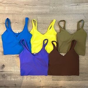 Lululemon Lot of 5 Align crop tank all size 6- NWOT - READ description